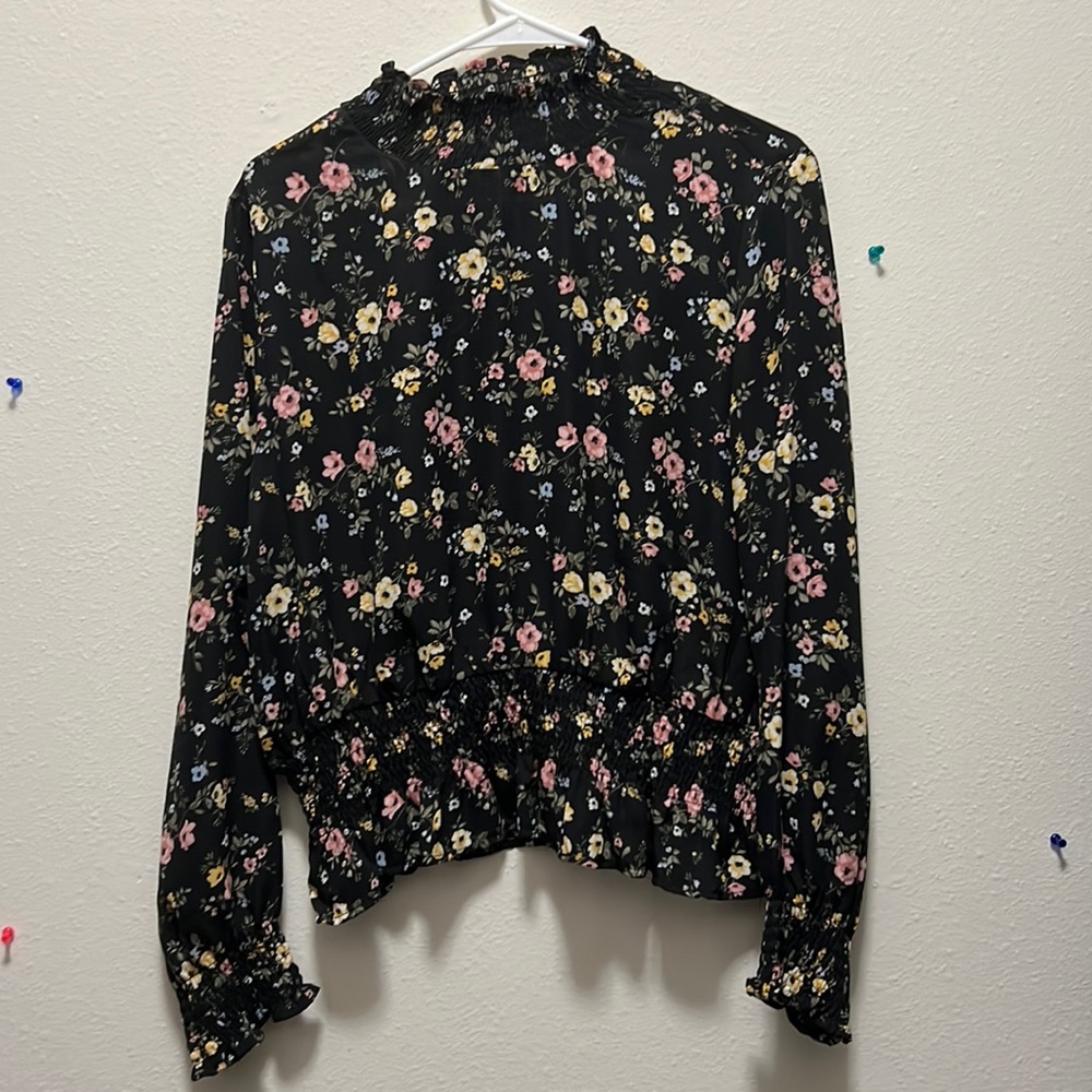 Floral black shirt